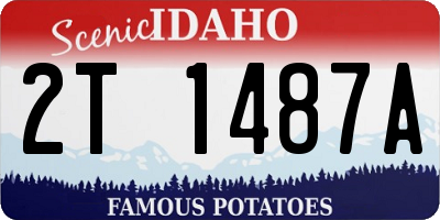 ID license plate 2T1487A