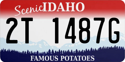 ID license plate 2T1487G