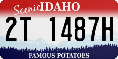 ID license plate 2T1487H