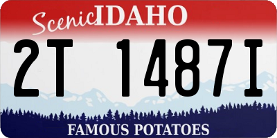 ID license plate 2T1487I