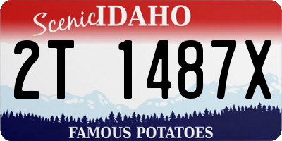 ID license plate 2T1487X