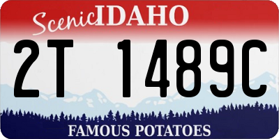 ID license plate 2T1489C