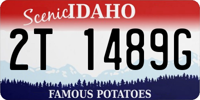 ID license plate 2T1489G