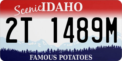 ID license plate 2T1489M