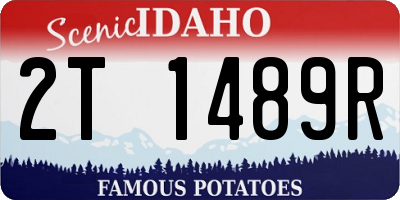 ID license plate 2T1489R