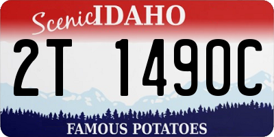 ID license plate 2T1490C