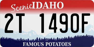 ID license plate 2T1490F