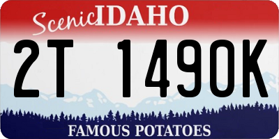 ID license plate 2T1490K