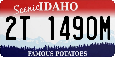 ID license plate 2T1490M