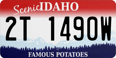 ID license plate 2T1490W