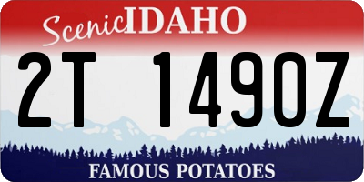 ID license plate 2T1490Z