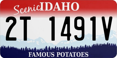 ID license plate 2T1491V