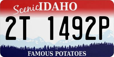 ID license plate 2T1492P