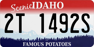 ID license plate 2T1492S
