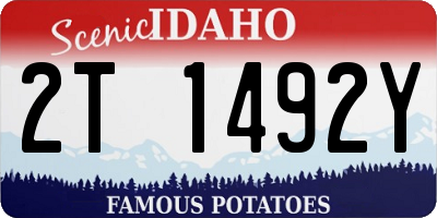 ID license plate 2T1492Y