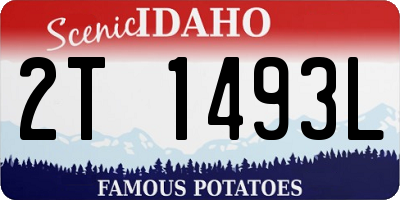 ID license plate 2T1493L