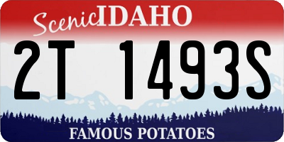 ID license plate 2T1493S