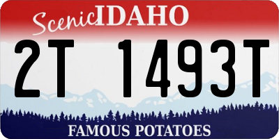 ID license plate 2T1493T