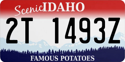 ID license plate 2T1493Z