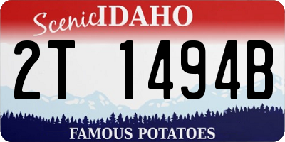 ID license plate 2T1494B
