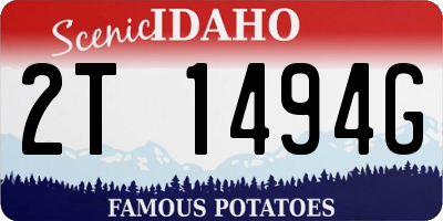 ID license plate 2T1494G