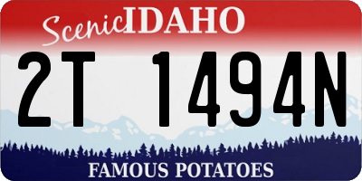 ID license plate 2T1494N