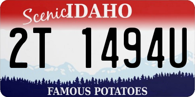 ID license plate 2T1494U