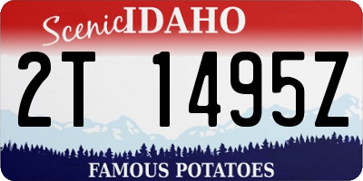 ID license plate 2T1495Z