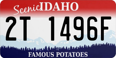 ID license plate 2T1496F