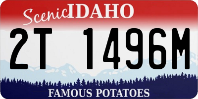 ID license plate 2T1496M