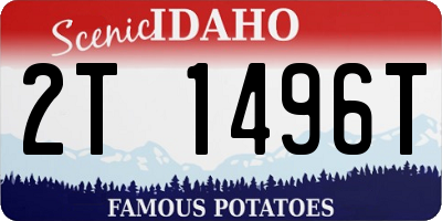 ID license plate 2T1496T