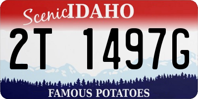 ID license plate 2T1497G
