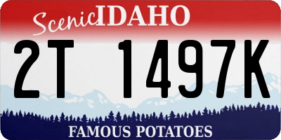 ID license plate 2T1497K