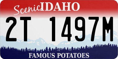 ID license plate 2T1497M