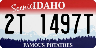 ID license plate 2T1497T