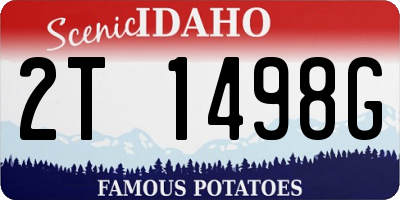 ID license plate 2T1498G