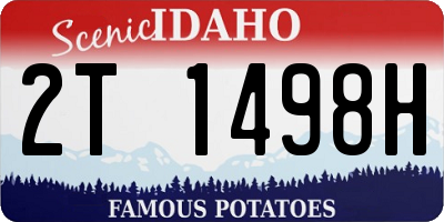 ID license plate 2T1498H
