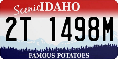 ID license plate 2T1498M