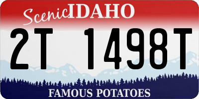 ID license plate 2T1498T