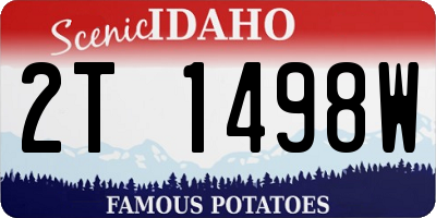 ID license plate 2T1498W