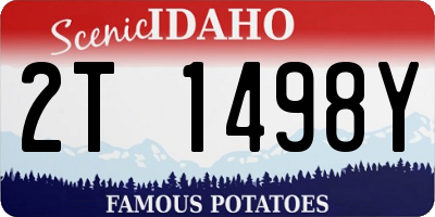 ID license plate 2T1498Y
