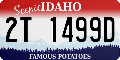 ID license plate 2T1499D