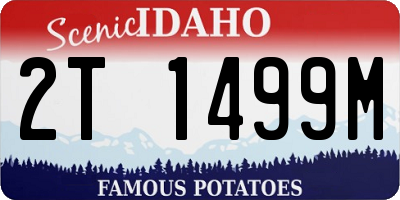 ID license plate 2T1499M