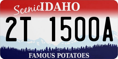 ID license plate 2T1500A