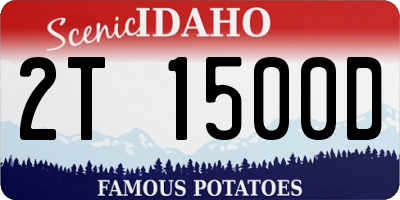 ID license plate 2T1500D