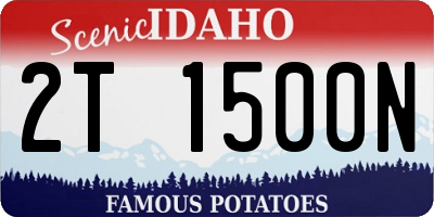 ID license plate 2T1500N