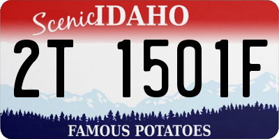 ID license plate 2T1501F