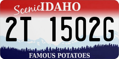 ID license plate 2T1502G