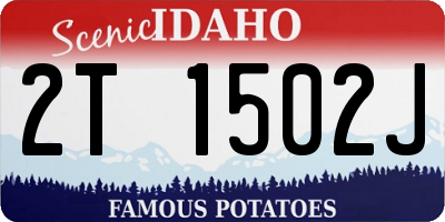 ID license plate 2T1502J