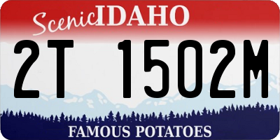 ID license plate 2T1502M